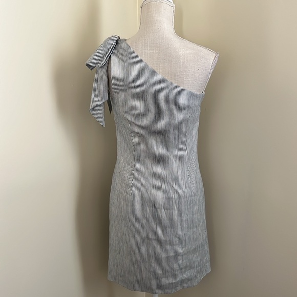 🆕 Antonio Melanie Dress Elegant One-Shoulder Gray Dress - Picture 13 of 16